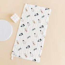 ZONEY 5 Pack Muslin Cloths for Baby, Muslin Squares Soft Burp Cloths, 6 Layers Soft and Absorbent, Newborn Hand Washcloths Baby Wash Cloths,50x25CM (Multicolor-2)