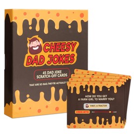 EIHFHIE Gifts for Dad and Fathers - 45 Scratch Off Dad Joke Cards-Dad Gifts from Daughter,Son, Dad Birthday Gift, White Elephant Gifts,Funny Gift for Dad,Husband