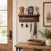 Wooden Key Holder for Entryway – Guardian Angel Wall Décor