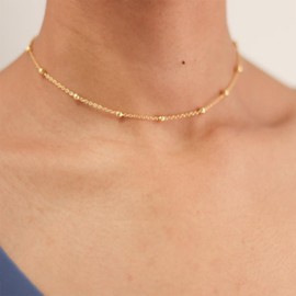 To My Daughter Necklace Beaded Gold Choker Necklaces for Woman Daughter Necklace from Mom Jewelry Gifts for Women