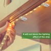 Hysmigor transparent Strip Light Clips,Self Adhesive with Screws Mounting Holder,