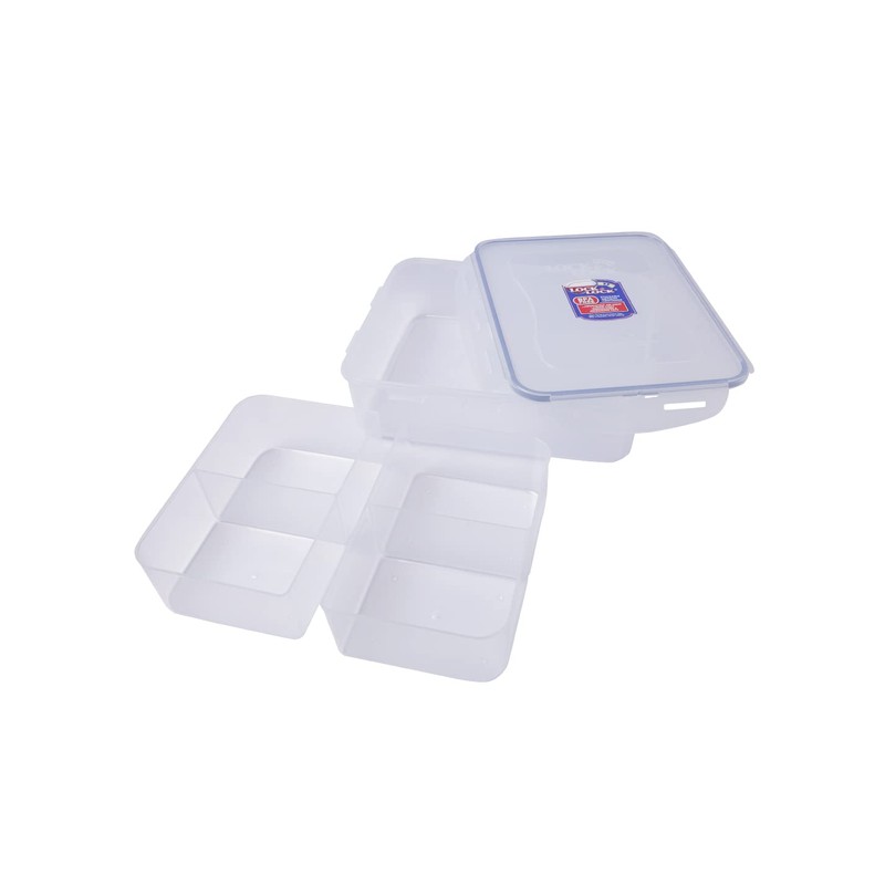 Lock&Lock Contenedor rectangular con divisiones para alimentos 3.9L
