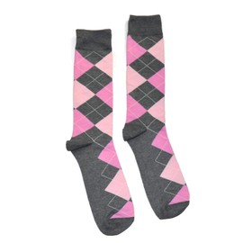Bop Classy - Big & Tall Men's Dress Socks - Argyle Pattern - Premium Cotton - Size 13-15 (Charcoal - 1 Pair)