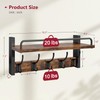 Tajsoon Coat Hanger Wall Mount with Shelf and Guardrail, 16.3"