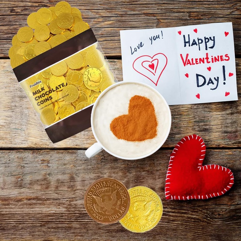 Gold Half-Dollar Milk Chocolate Coins Gelt, Made with Premium Belgian