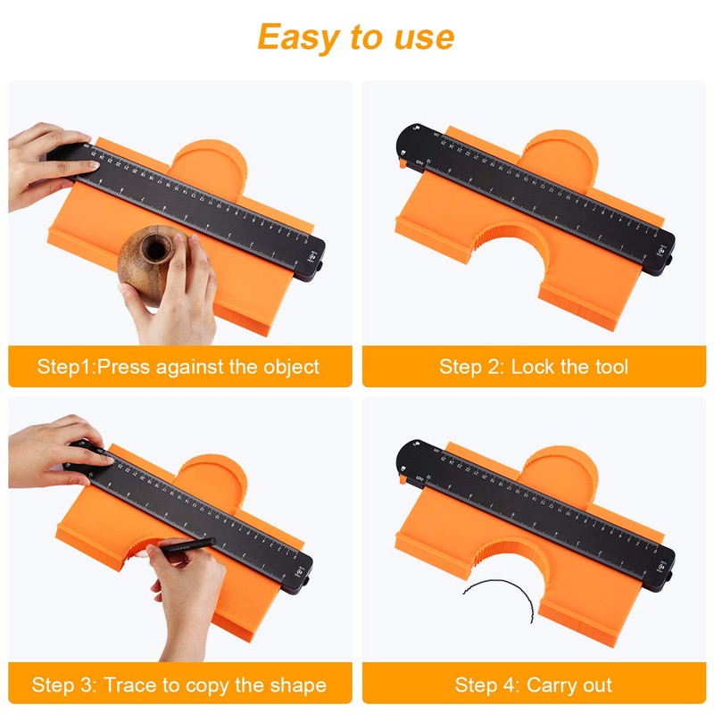 BS ONE Contour Gauge, 10" and 5" Contour Duplicator with