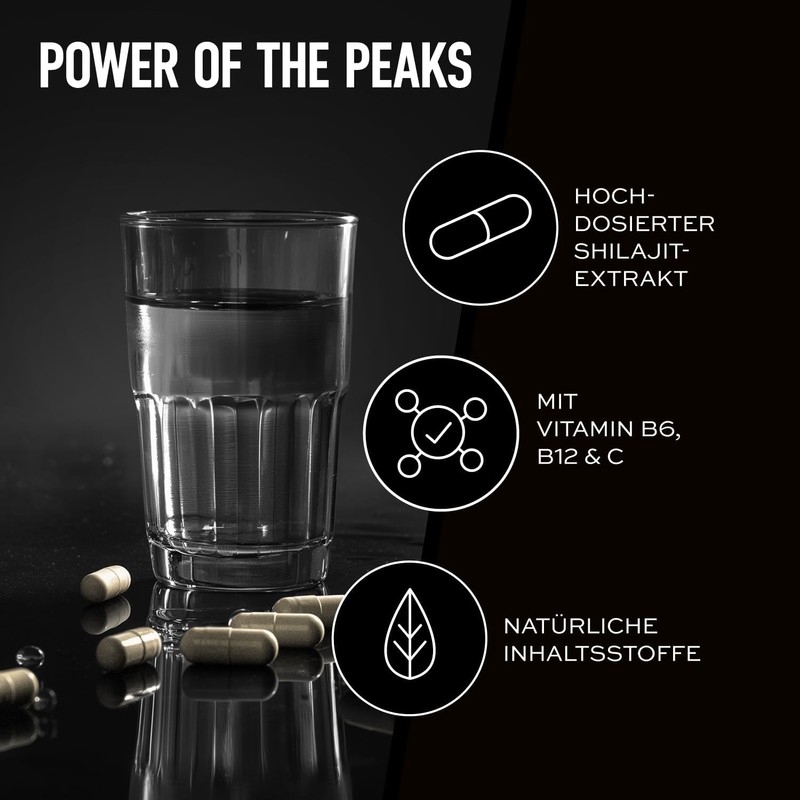 ESN Shilajit+, 60 Vegan Capsules, High Dose with 2000 mg