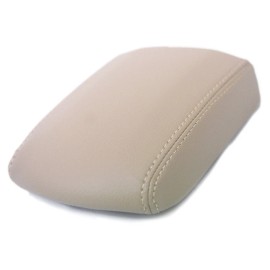 Kar Designers Fits 01-05 Toyota RAV4 Beige Leather Synthetic Center Console Lid Armrest Cover