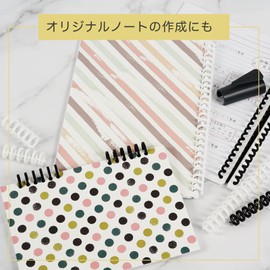 Carl LR-14-K Loose Ring, Bound Number of Pieces, Ring Diameter 0.6 inches (14 mm), 6 Pieces, Black, Made in Japan