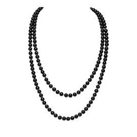 Pearl Necklace for Women Long Pearl Choker Necklace Layered Pearl Necklaces Chunky Pearl Beaded Necklace Wedding Costume Jewelry Gifts Trendy Stuff