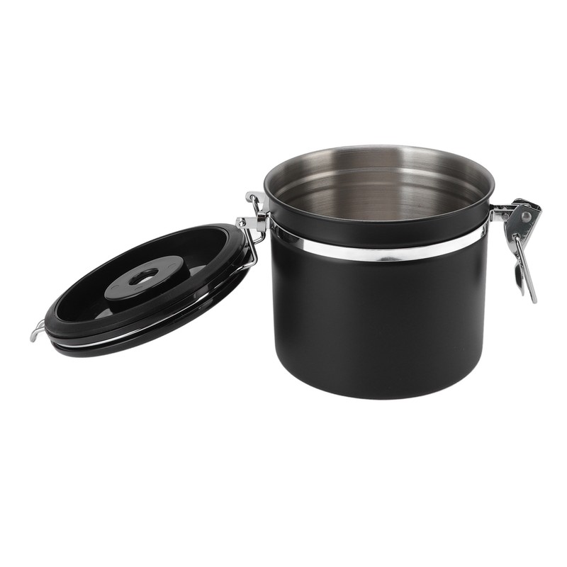 1.2L Coffee Canister Stainless Steel Sealing Storage Jar Food Storage