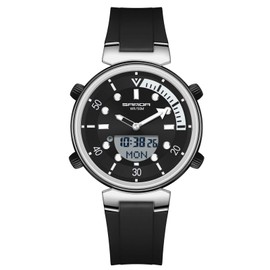 rorios Unisex Digital Watches Waterproof Sports Watch with Alarm Timer Quartz Military Wristwatches Multifunctional Electronic Watch for Men Women, black silver, Strap.