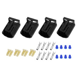VGOL 4 Sets Automotive Lighting Connector Plug Kit 2 Way Female Connector Plug Kit Compatible with Land Rover Defender NAS Lamp Light