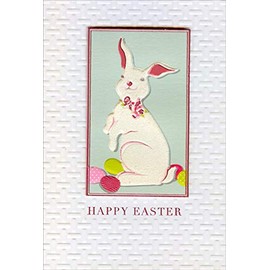 Pictura Easter Bunny Pink Foil 3D Banner Easter Card