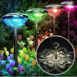Solar Pathway Lights Outdoor, 8Pack Solar Lights for Outside Garden, 3 Mode Clover Solar Yard Lights Bring Luck, Solar Powered Path Lights Maintain 14h for Landscape Lighting Lawn Walkway Decorative
