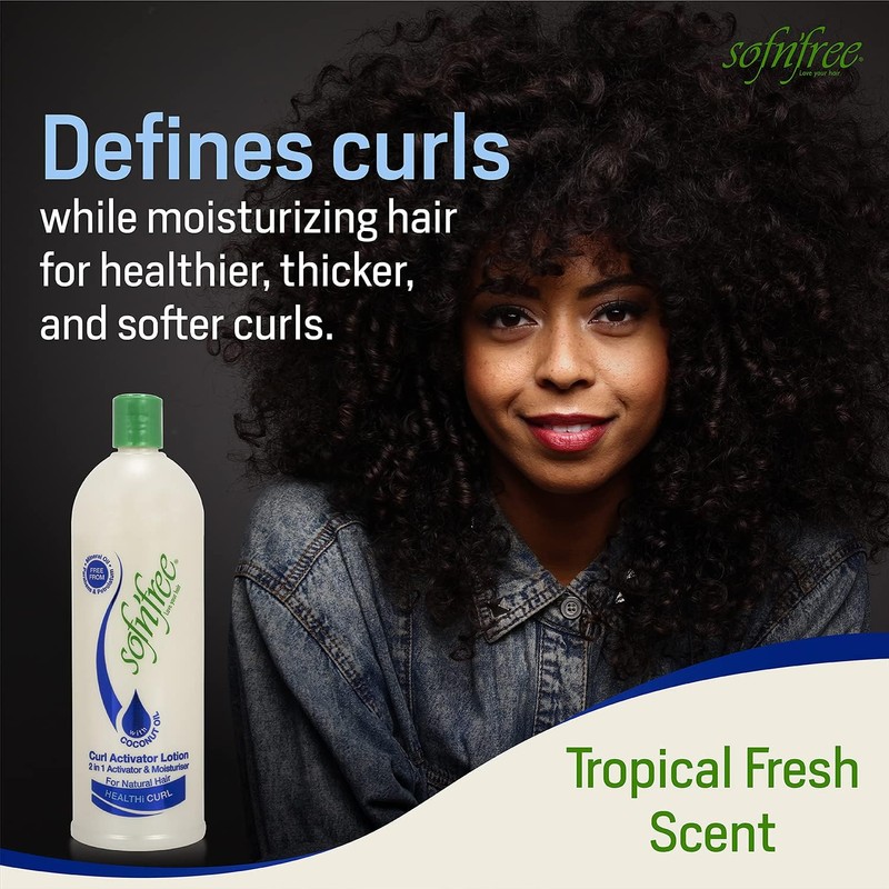 SOF N' FREE Moisturizer & Curl Activator for Natural Hair,