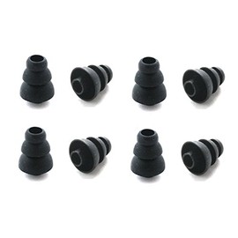 8 Pcs Small (S) Black Triple Flange Replacement Eartips Earbuds for Monster Beats Dr. Dre Tour, urBeats, Powerbeats and LG Tone