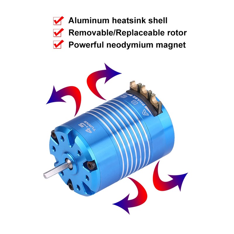 2 Poles 540 4.5T/13.5T Sensored Brushless Motor RC Part for