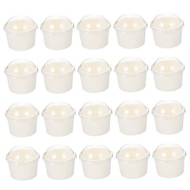 Cabilock 50 Juegos De Vasos De Helado Recipientes Para Pasteles Vasos De Papel Con Tapas Vasos De Postre Con Tapas Vasos Desechables Para Pasteles Vasos Para Tratar Helados
