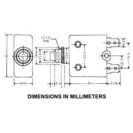 Zing Ear NEW Zing Ear 20 Amp Push Button Thermal Circuit Breaker 12-50VDC 125-250VAC 20A