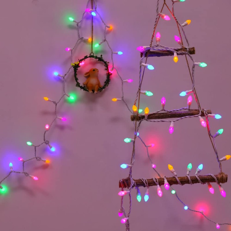 Solduce Easter String Lights LED Multi Color Glass C3 Lights