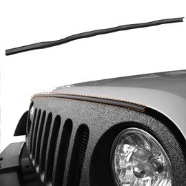 Hooke Road JK Front Hood Seal Strip Hood to Grille Rubber Weatherstrip for 2007-2018 Jeep Wrangler JK, OE Reference: 55397279AB