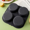Abizarch 2Pcs Silicone Hamburger Bun Mold with 4 Cavities,Non-stick Hamburger