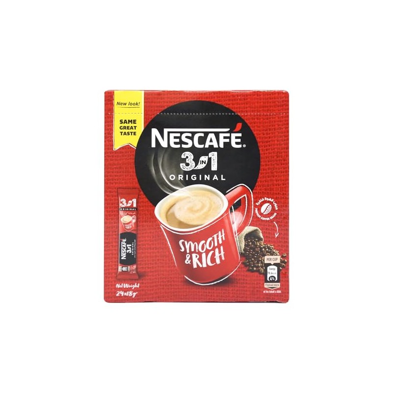 NESCAFE 3in1 Original instant coffee Pack of 24x18g / 0.63