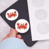 24 x 40mm Round 'Happy Crab' Stickers (SK00071928)
