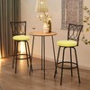 Deisy Dee 4PCS Round Bar Stool Seat Covers Stretch Round