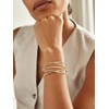 Wovanoo Multi-layer Cuff Bracelet for Women Cross Wire Bracelets Open