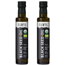 RAWYA Black Seed Oil - Cold Pressed Organic Natural Supplement, Glass Bottle,Non-GMO, Black Cumin Seed Oil, Kalonji Oil, Nigella Oil - 2 Pack of 8.4 Fl Oz