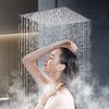 Shower Head,12 Inch Rainfall Shower Head in Matte Black,High Presssure
