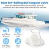 QCG Boat Scupper Drain Valve Self-Bailing Ball Fits 3/4 Inch