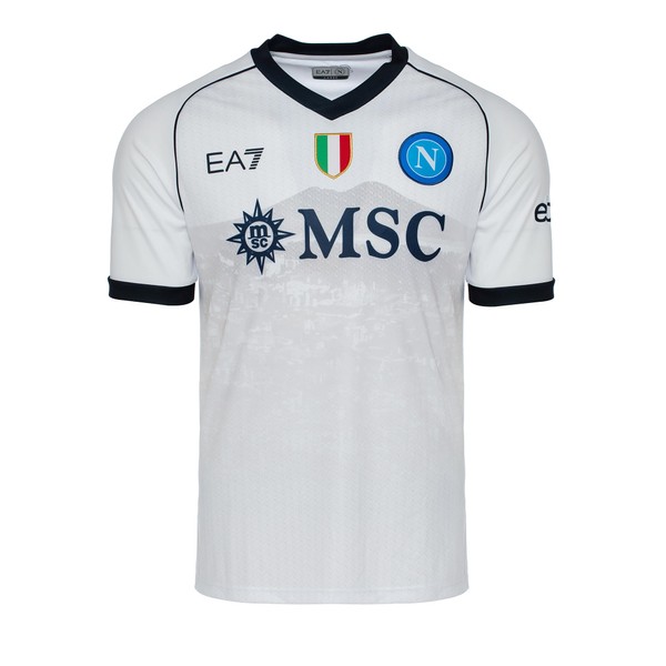 SSC NAPOLI Maillot Replica Away T-Shirt, Blanc, XXL Homme