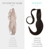 DOORES Real Human Hair Ponytail Extension - Dark Brown, 22