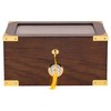 Quality Importers The Milano Elegant Cigar Humidor, Tempered Glasstop, Cedar