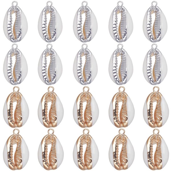 SUNNYCLUE 1 Box 20Pcs Seashell Charms Bulk Shell Charms Small