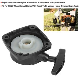 KIMISS 23CC Engine Manual Pull Starter with Recoil Starter Hedge Trimmer Replacement Parts for 1E32F Engine