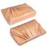 Dasein Elegant Pleated Evening Clutch Bags for Women Formal Handbags