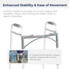 Drive Medical 2-Button Standard Foldable Walker for Seniors & Adults