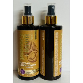 Clean & Beauty 2-Pack Hair Finesse ~ Biotin & Coconut Leave-in Conditioning Spray 8 fl oz Each