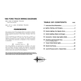 1965 Ford C, CT, H, HT, N, NT-Series Truck Wiring Diagrams - 11x17 in COMB Bound