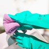 Discoball 2 Pairs Rubber Gloves with Flocked Lining for Kitchen