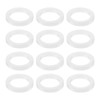 uxcell 12 Pcs Solid Silicone Flat Washer DN32 1-13/16" OD x 1-3/8" ID x 1/4" Thickness Large Washers O Ring Sealing Gaskets, Industrial Flat Silicone Spacer, White