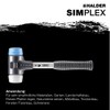 Halder 3717040"Simplex TPE Superplastic Soft-Face Mallet with Reinforced Cast Steel