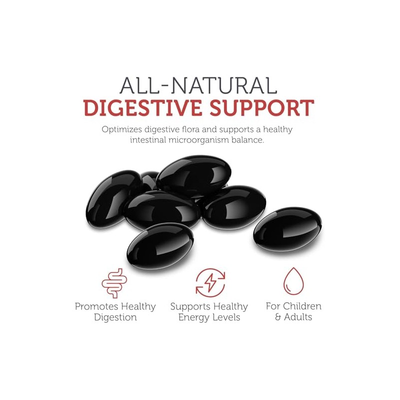 Herbal Digestive Support Softgels with Black Walnut, Wormwood & Garlic