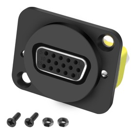 MEIRIYFA DB 15Pin VGA Mini Gender Changer Adapter,DB15 Solder Male to D-Type Female D-SUB HD15 VGA Serial Couper Connector for VGA Cables (Female to Female)