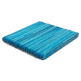 Blue Popsicle Sticks for Crafts by Woodpeckers - 4-1/2 Inch, Pack of 100, Wax Wooden Craft Sticks