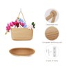 TeoKJ Over the Door Hanging Basket, 3-Tier Woven Cotton Wall-Mounted